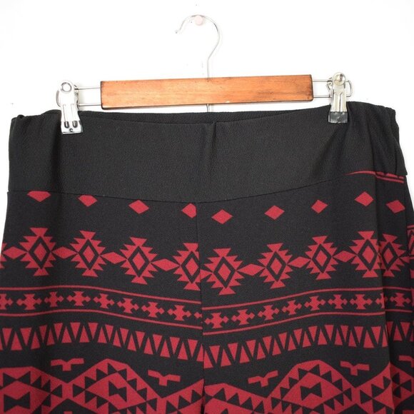Ashley Blue Aztec Print Wide Leg Pants 2XL XXL - Picture 3 of 8